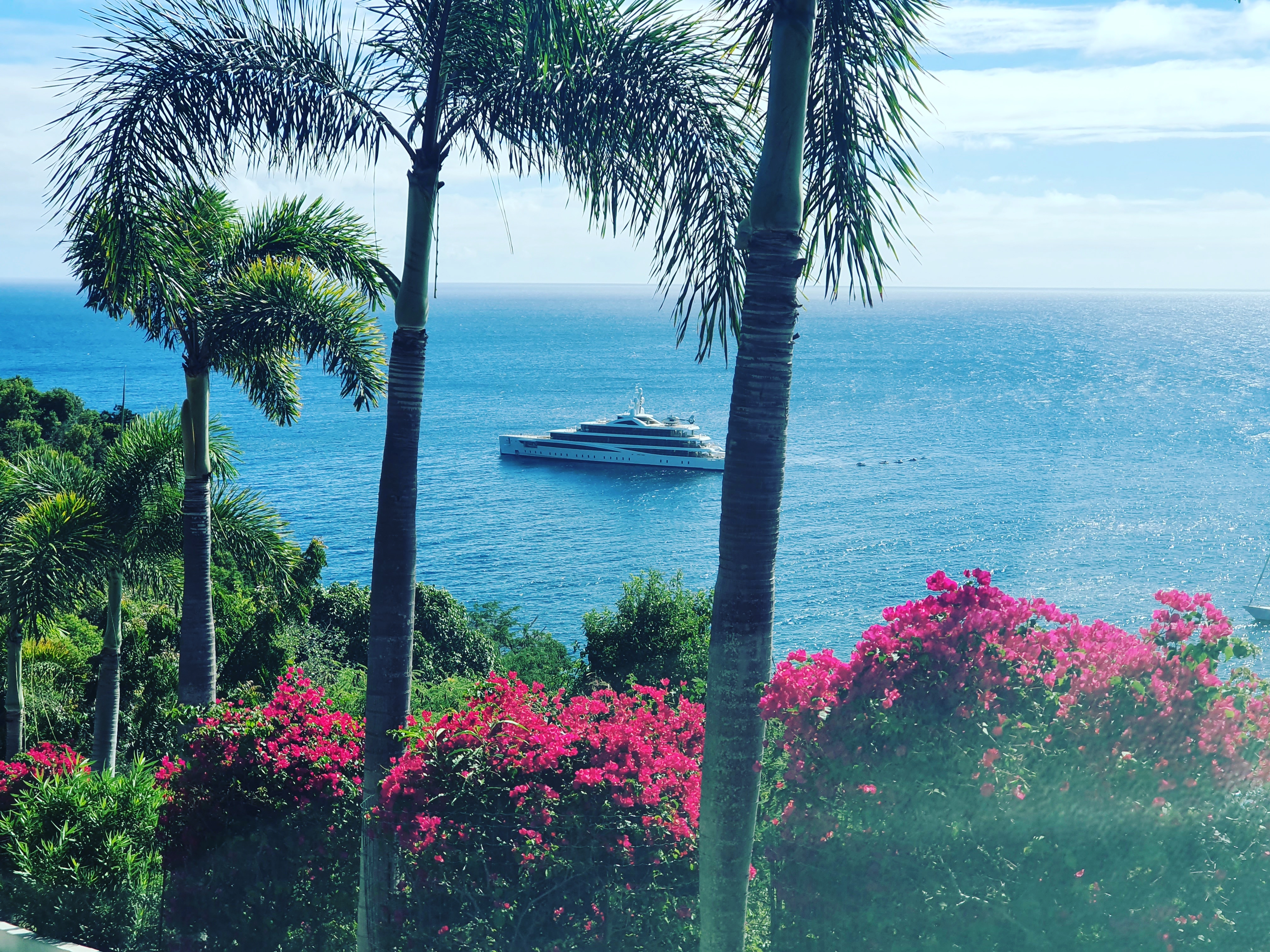 Yacht at anchor